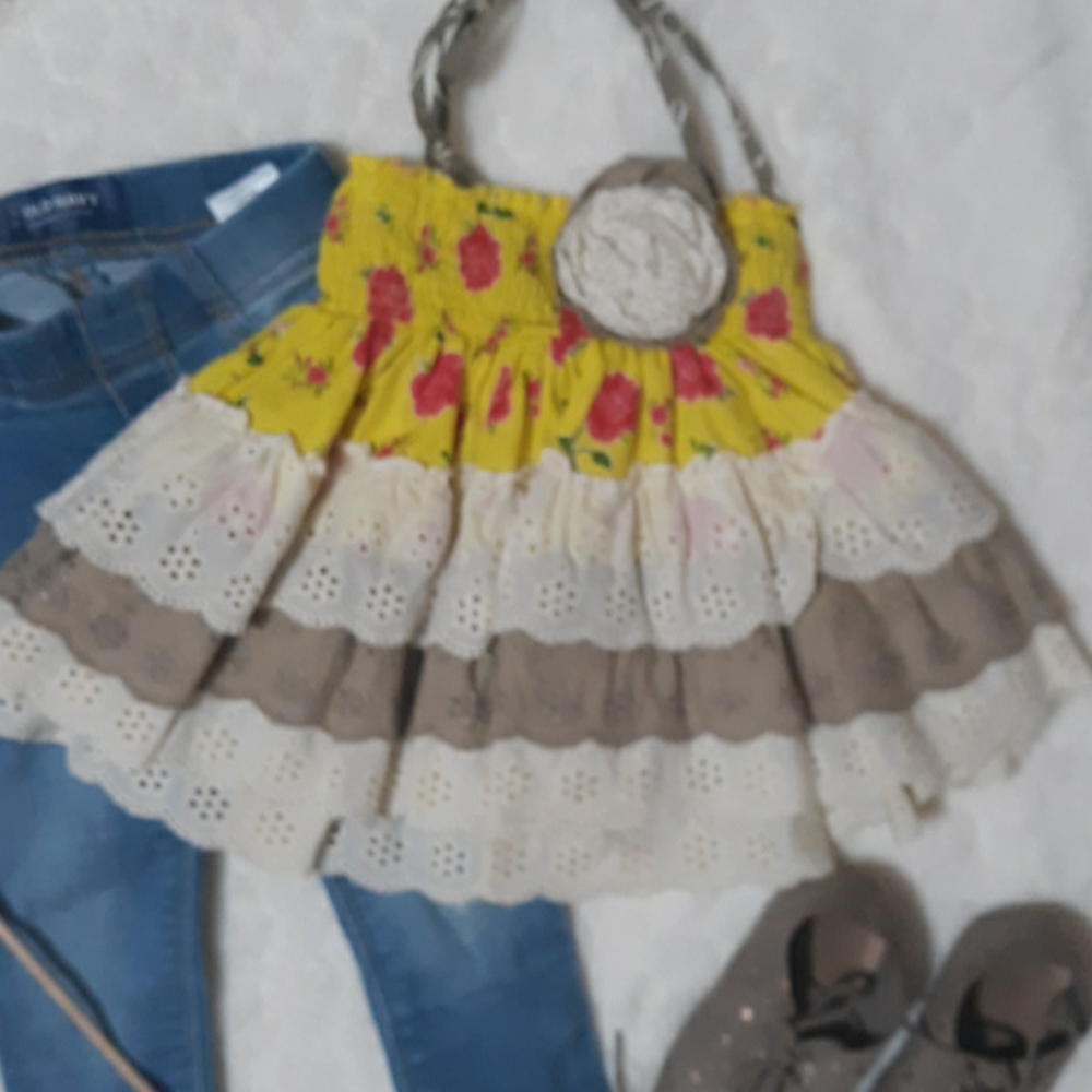 EUC Mustard Pie shirt/skirt - Picture 2 of 5